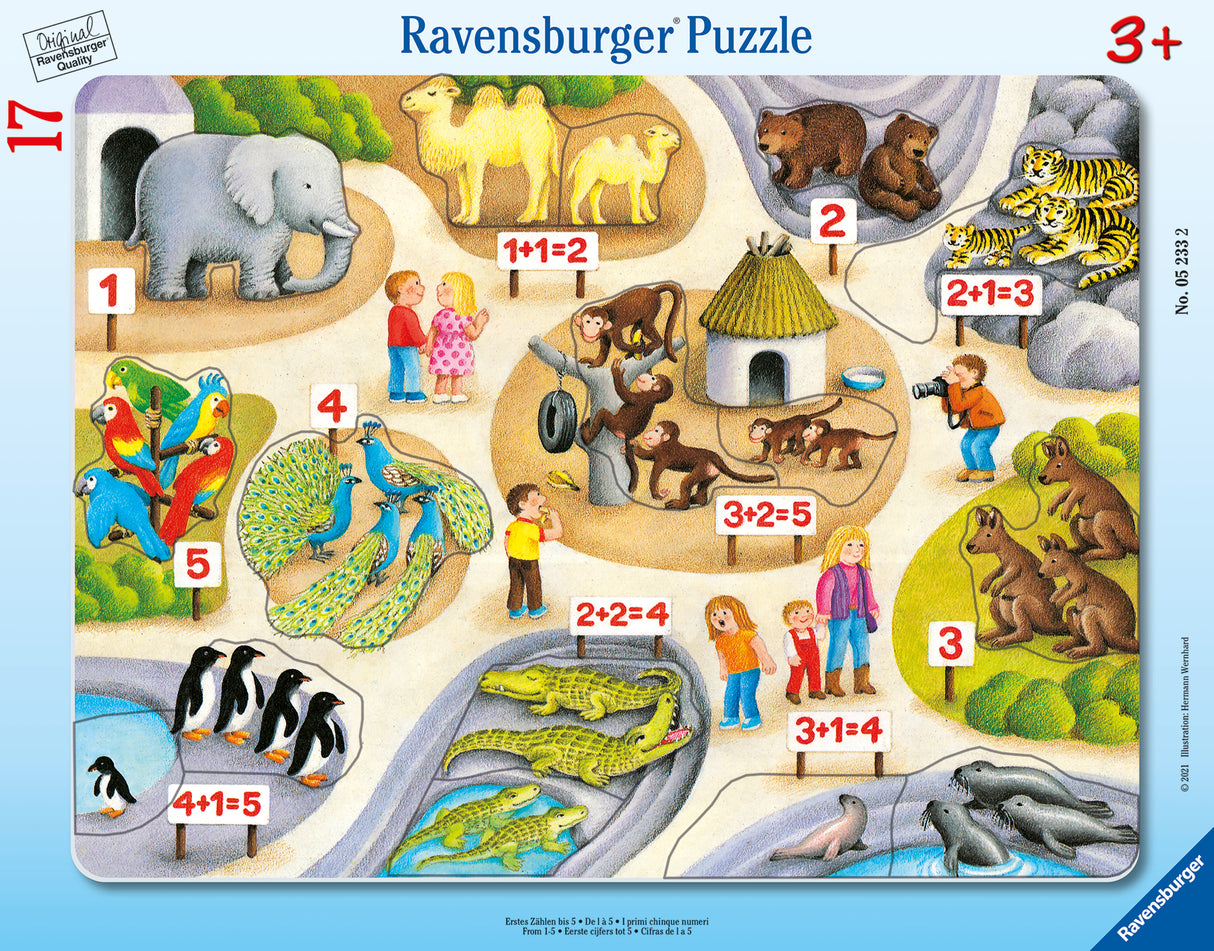 Ravensburger Frame Puzzle 17 pc Reading 5 052332V