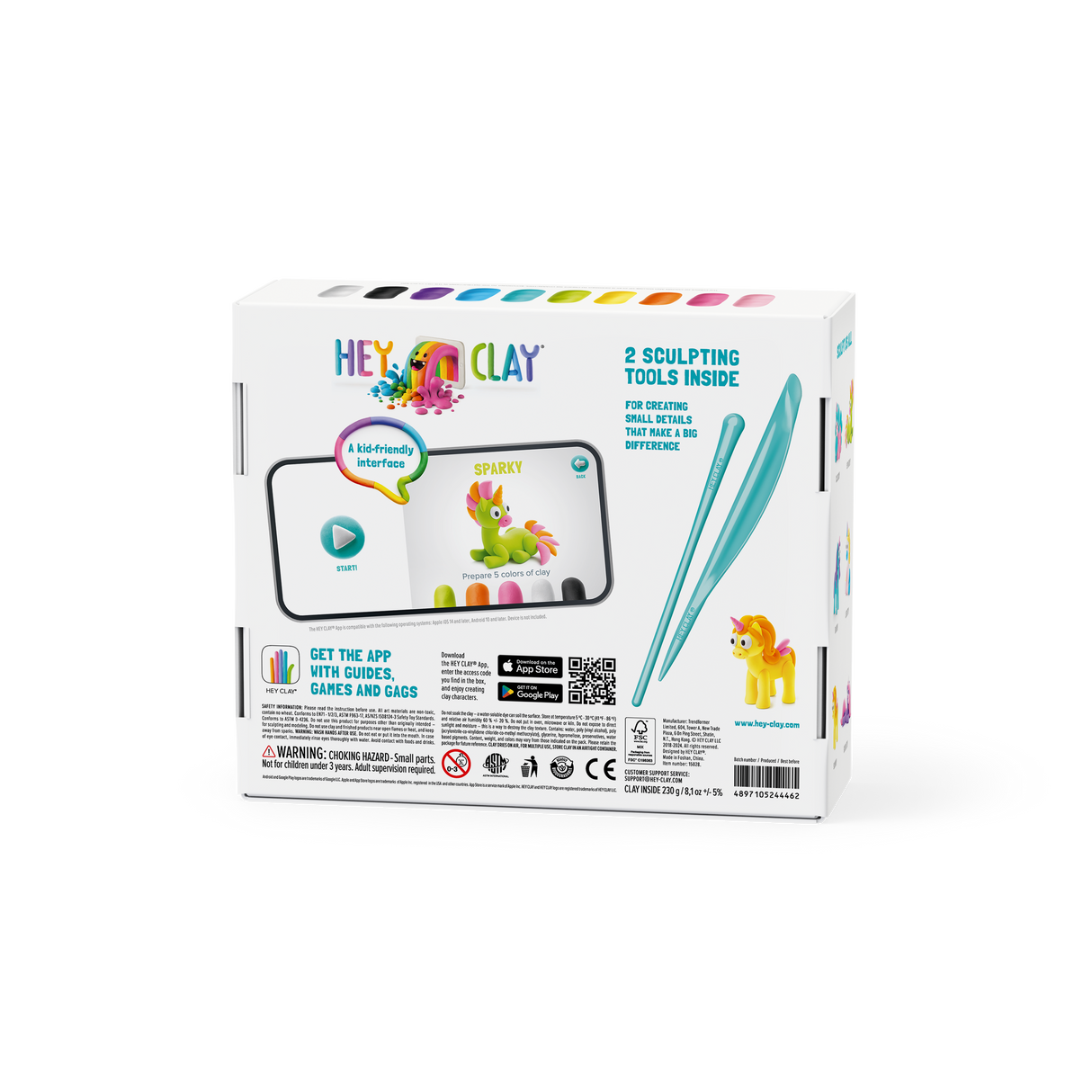 HEY CLAY Modeling Clay Unicorns 15 pc 15028E