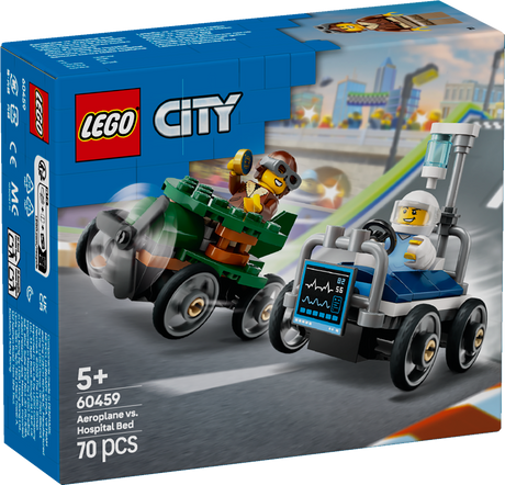 LEGO City Aeroplane vs. Hospital Bed Race Car Pack 60459L
