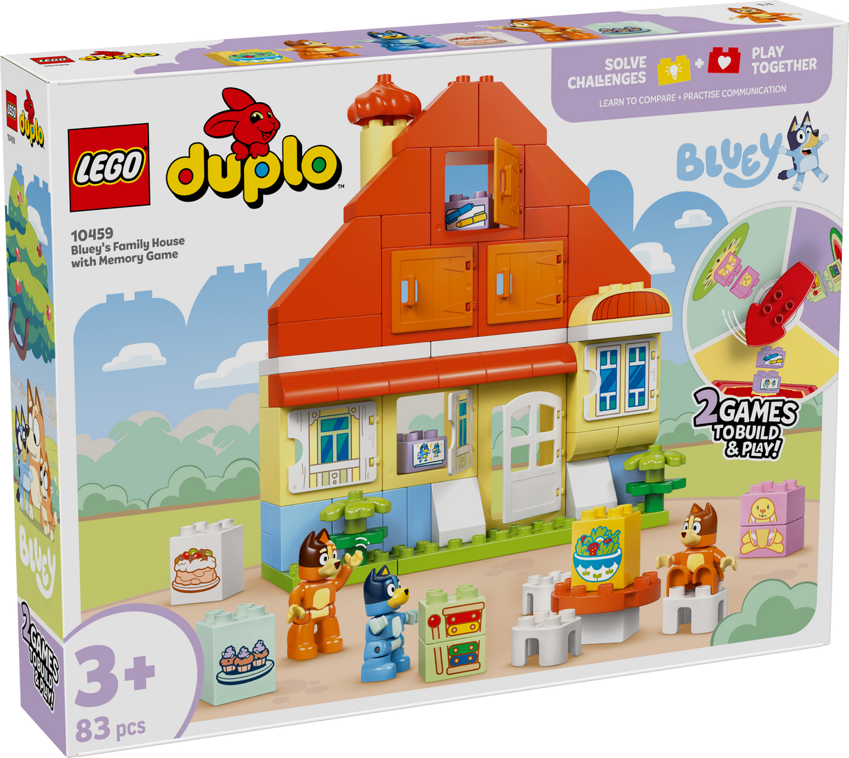 LEGO DUPLO Bluey's Family House with Memory Game 10459L