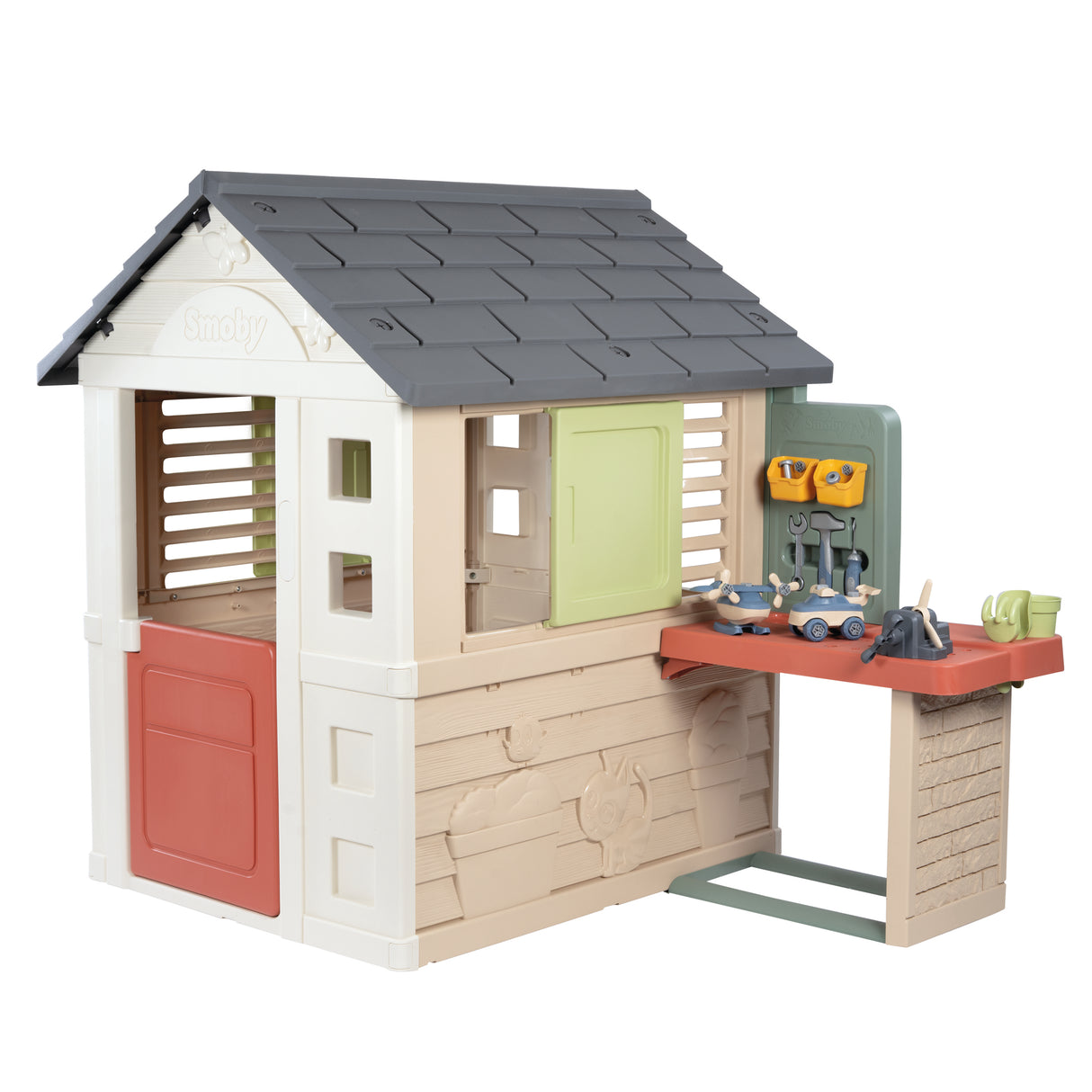 Smoby Life Nature Playhouse + Workshop 810742S