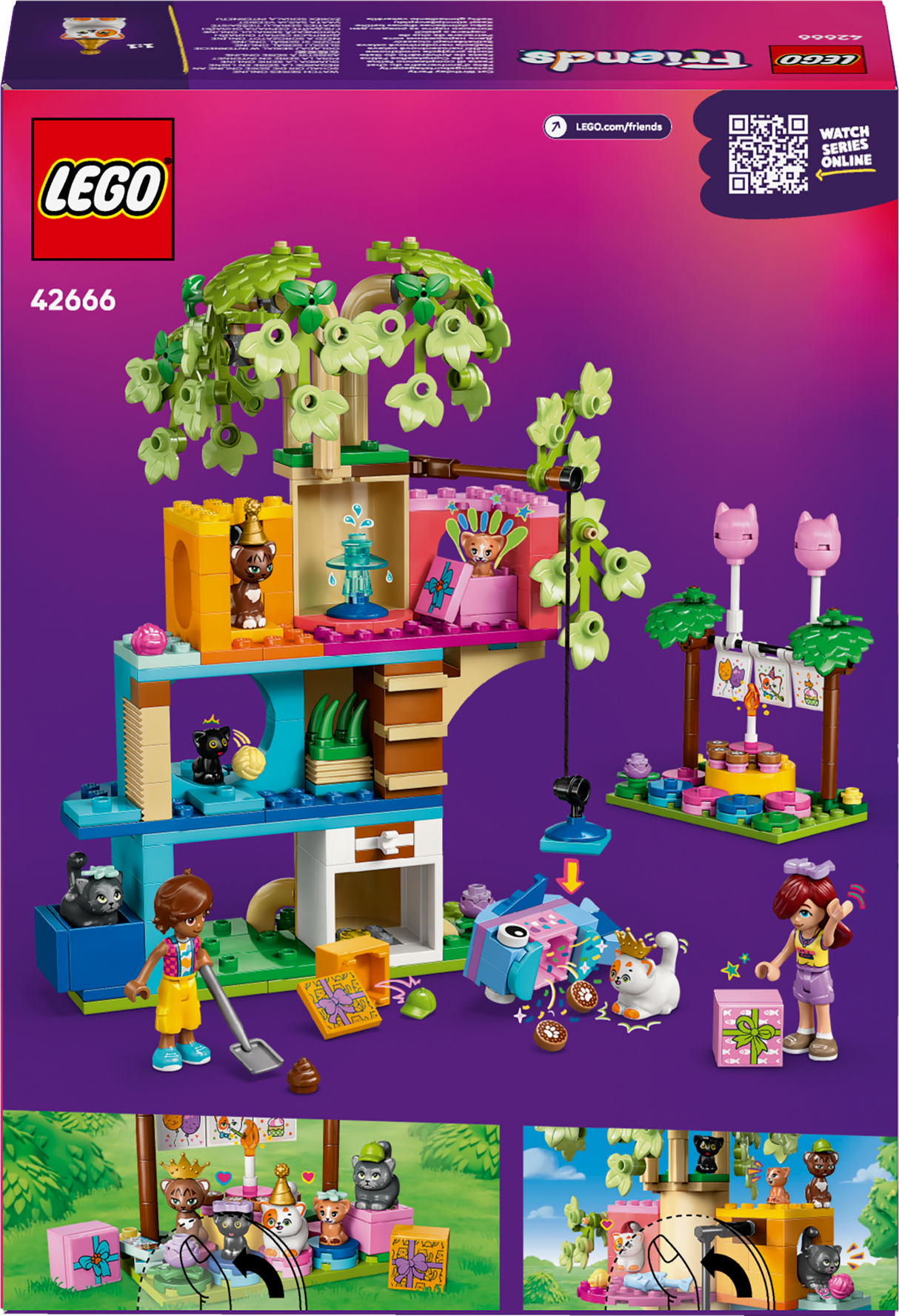 LEGO Friends Cat Birthday Party & Tree House 42666L