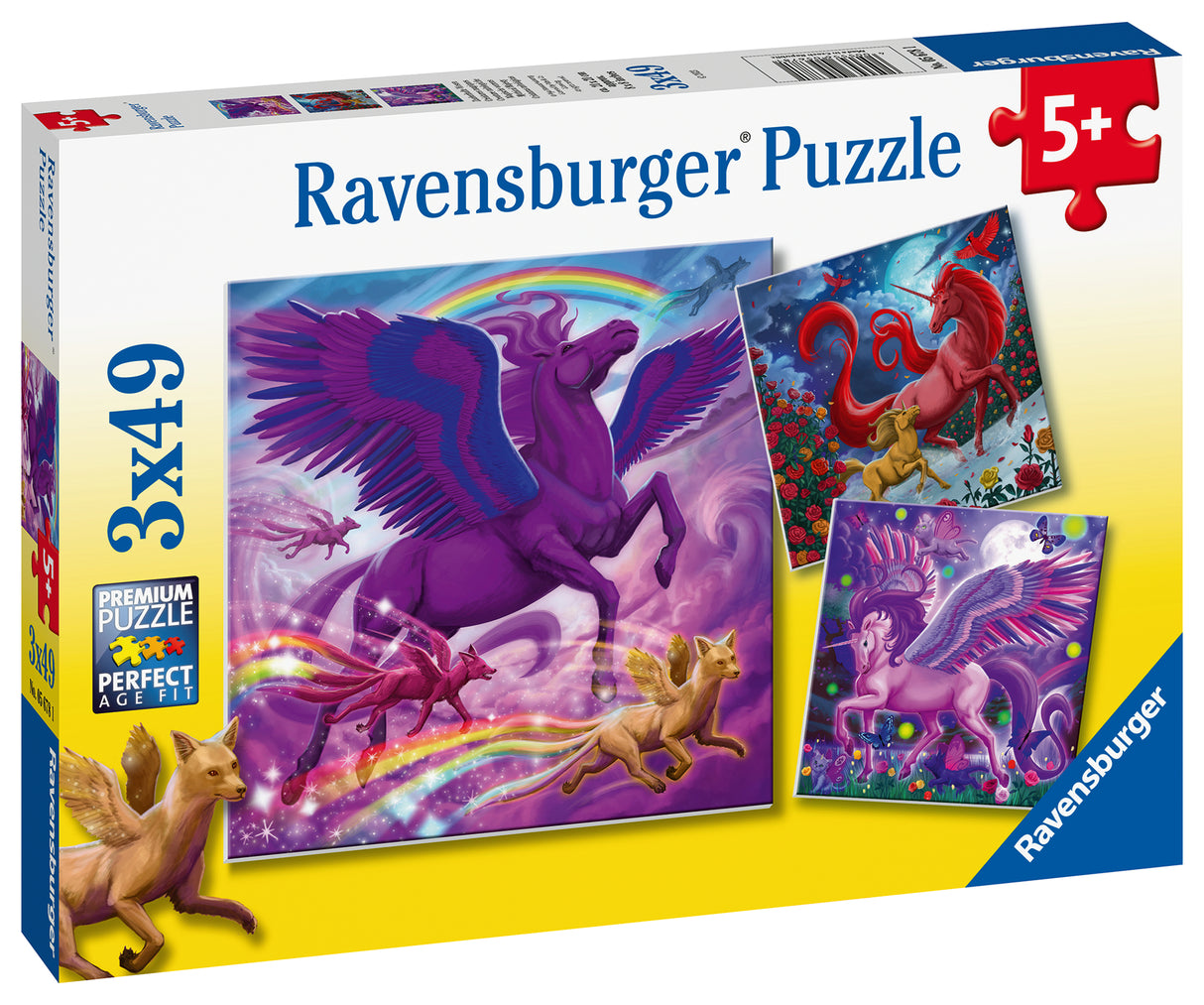 Ravensburger puzzle 3x49 pc Mythical Grandeur 056781V