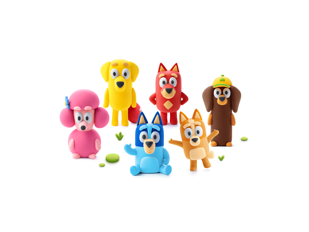 HEY CLAY Modeling Clay 15 Pieces: Bluey & Friends 15031E