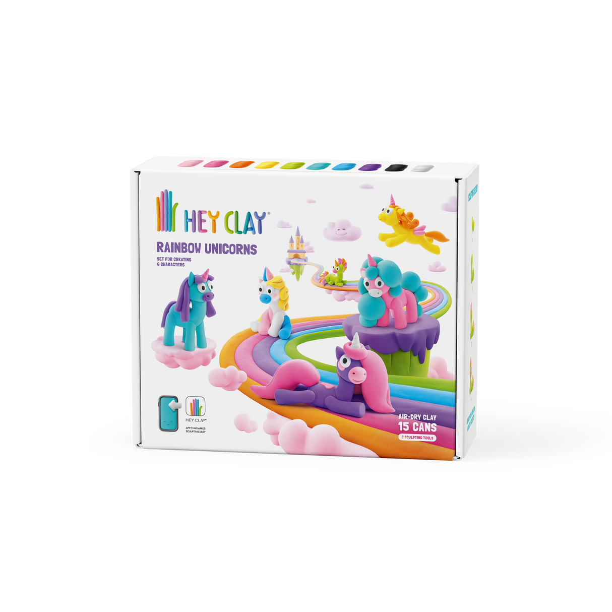 HEY CLAY Modeling Clay Unicorns 15 pc 15028E