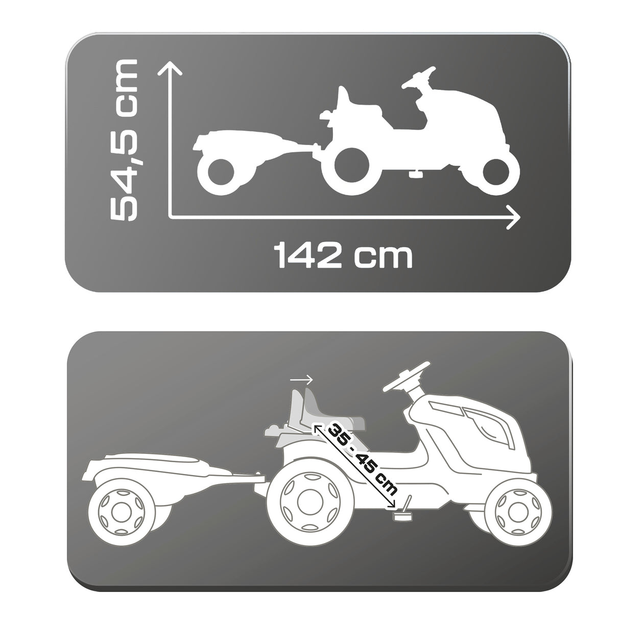 Smoby Traktor Blue Farmer XL with a Trolley 710129S