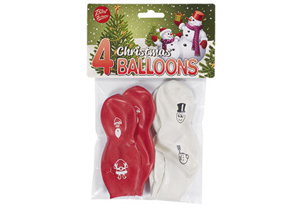 Bini Christmas Balloons, 4 Pieces