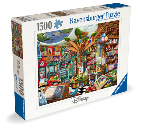 Ravensburger Puzzle 1500 Pieces: Magical Disney Bookshop 12001582V