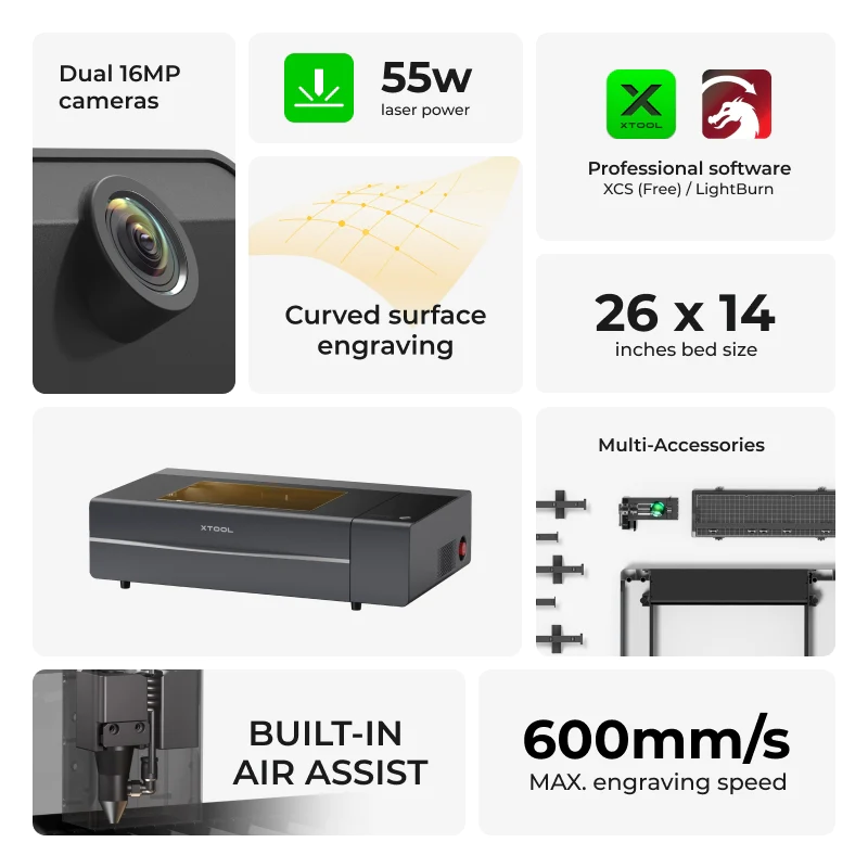 xTool P2 Laser Cutter Edu Bundle P1030548