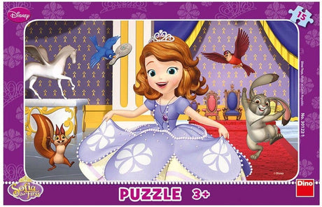 Dino Frame Puzzle 15 pc small, Disney Sofia the First 30122D