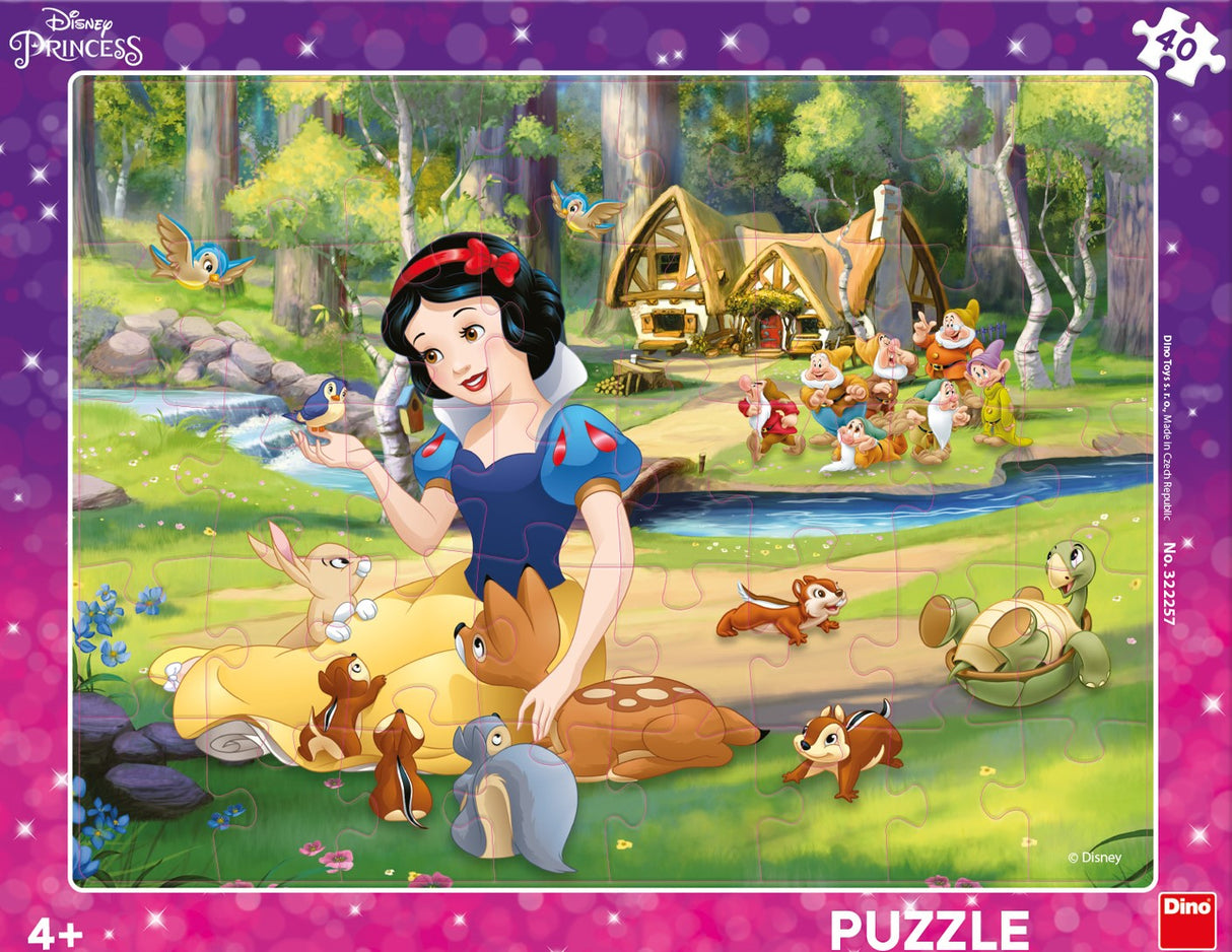 Dino Frame Puzzle 40 pc Snow White and Animals 32225D