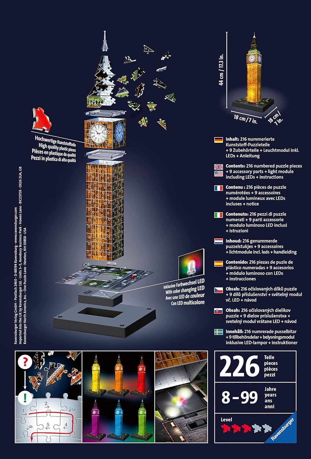 Ravensburger 3D Big Ben: Night Edition 125883V
