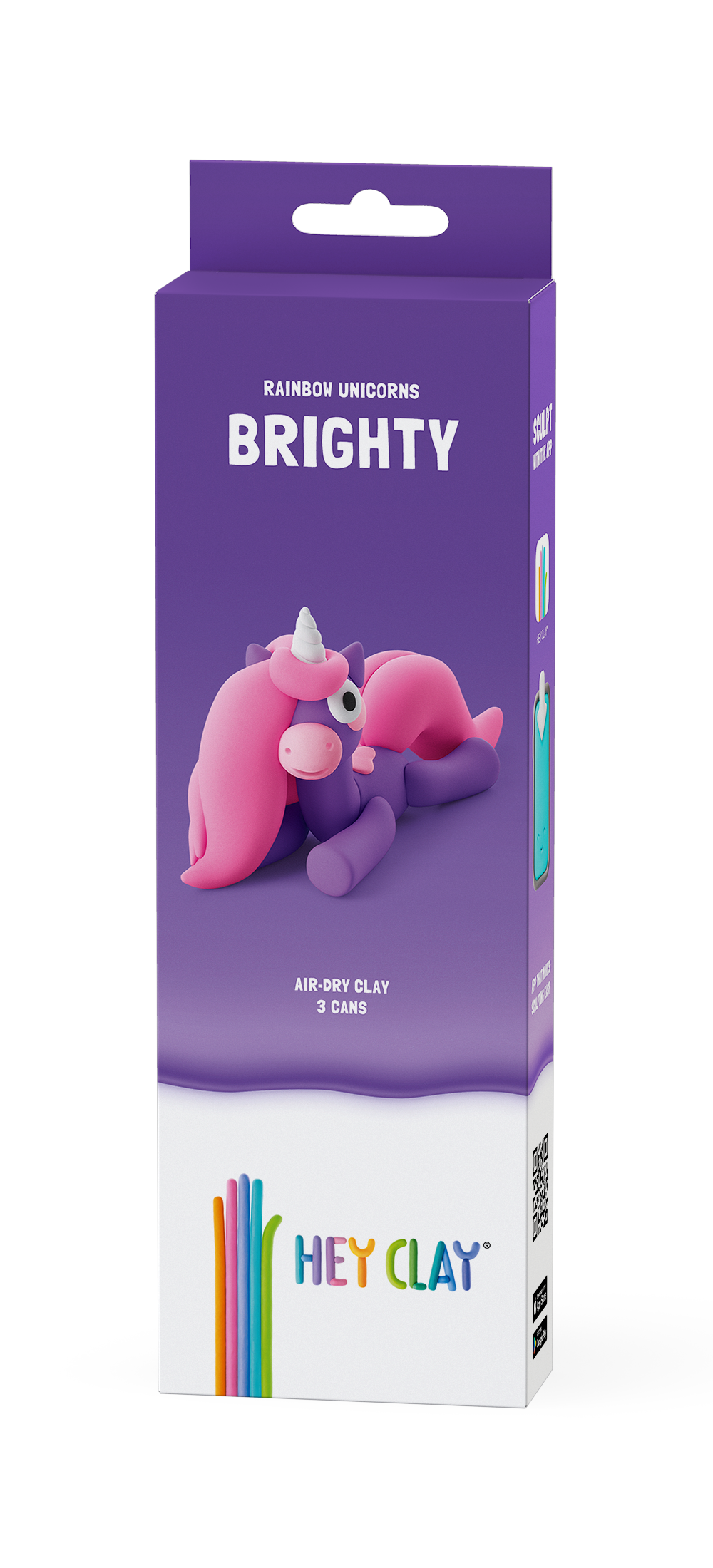 HEY CLAY Modeling Clay Unicorn Brighty 3pc 30137E
