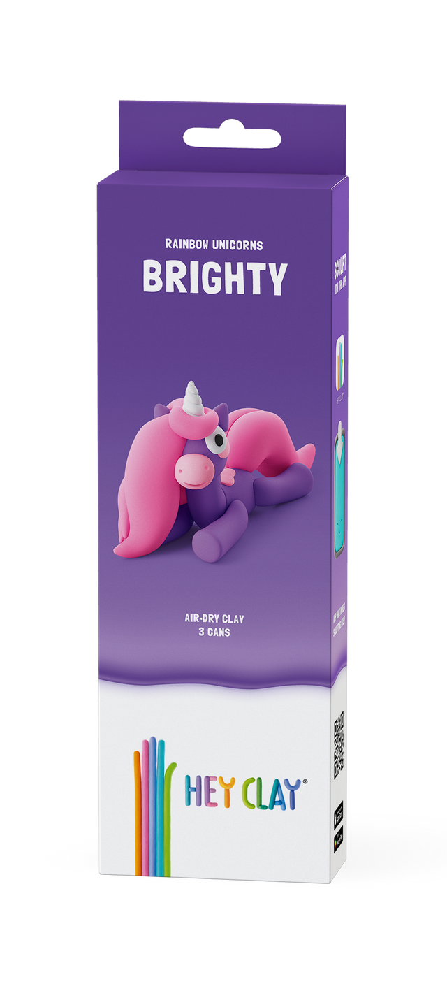 HEY CLAY Modeling Clay Unicorn Brighty 3pc 30137E