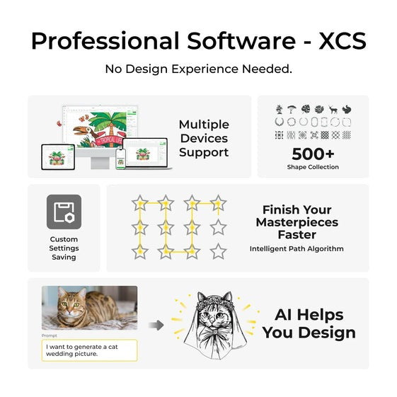 xTool P2S 55W Desktop CO2 Laser Cutter Basic Bundle: Class IV P1030634