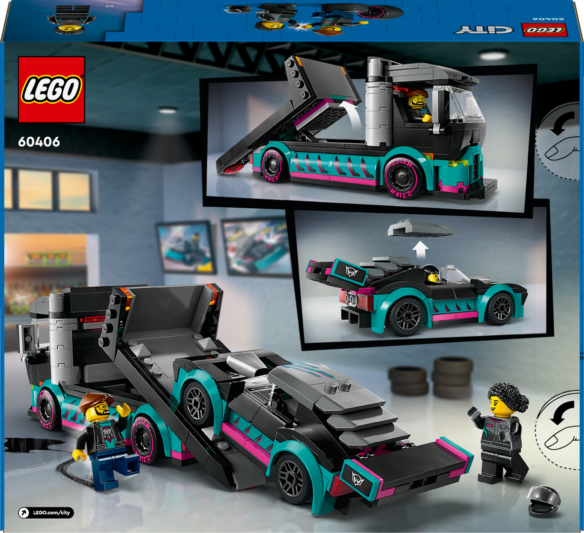 LEGO City Race Car and Car Carrier Truck 60406L