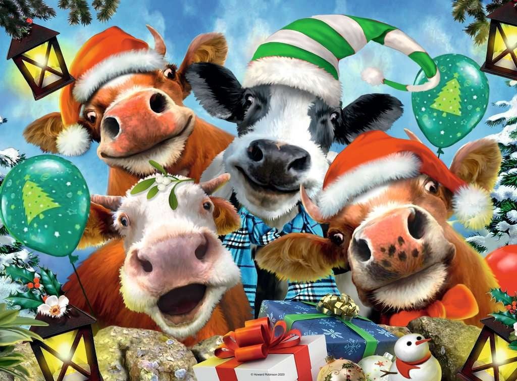 Ravensburger Puzzle 500 pc Merry Christmas Animals 165322V