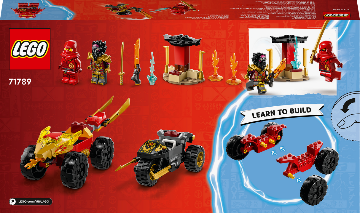 LEGO Ninjago Kai and Ras's Car and Bike Battle 71789L