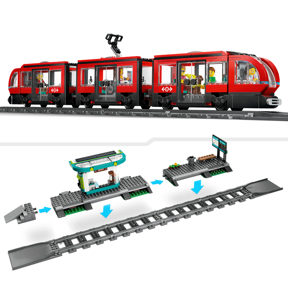 LEGO City Downtown Streetcar and Station 60423L