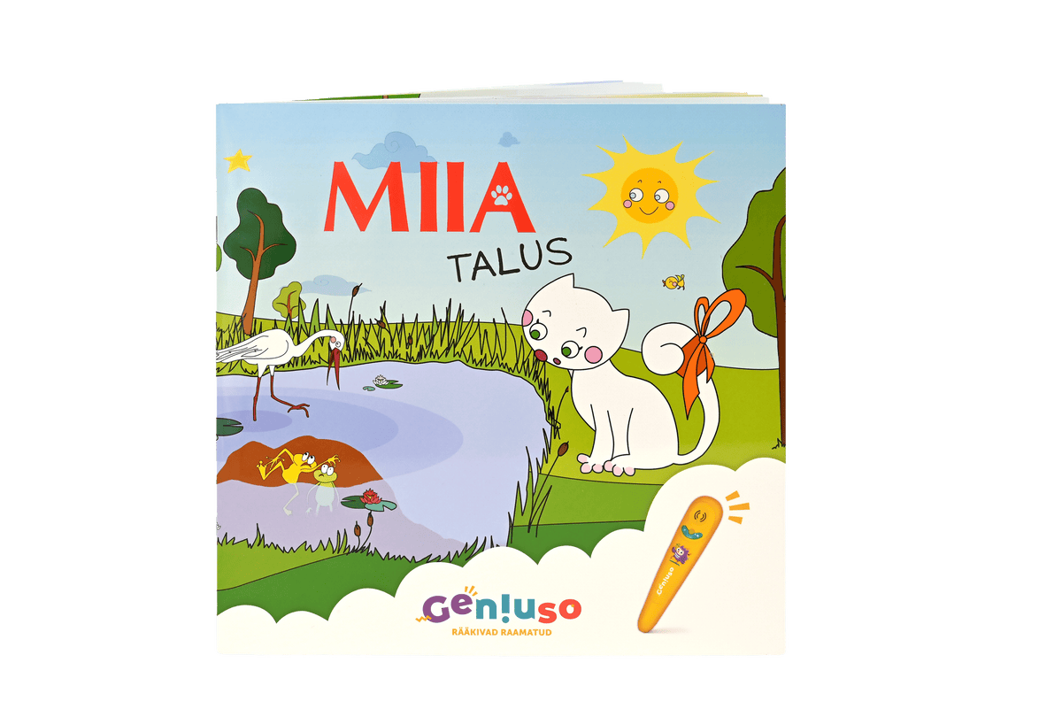Geniuso MIIA põhikomplekt: pliiats, rääkivad raamatud "Talus" ja "Linnas" ning kandekott 634983G