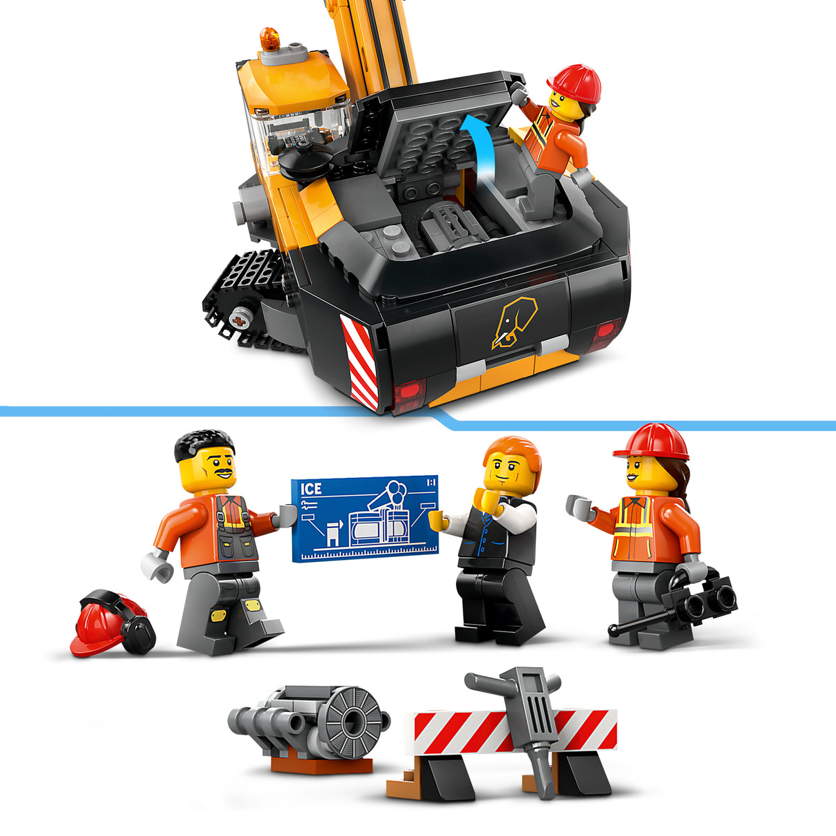 LEGO City Yellow Construction Excavator 60420L
