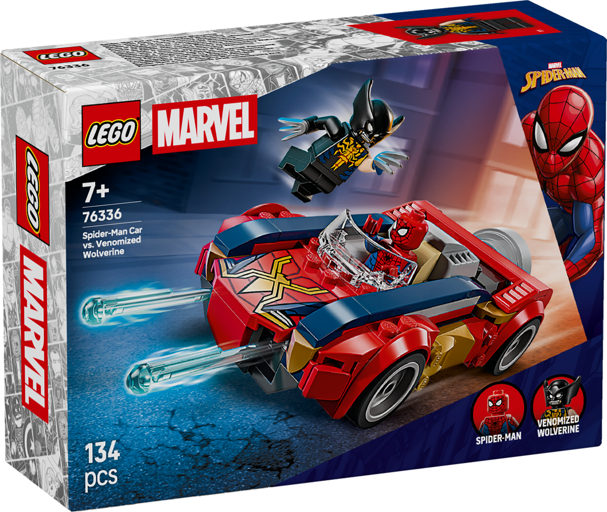 LEGO Super Heroes Spider-Man Car vs. Venomized Wolverine 76336L