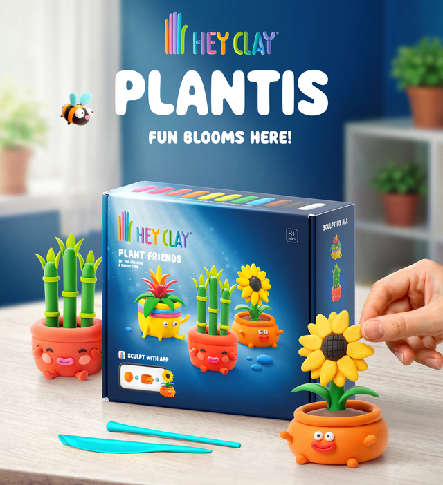 HEY CLAY Modeling Clay 15 Pieces: Plant Friends 15034E