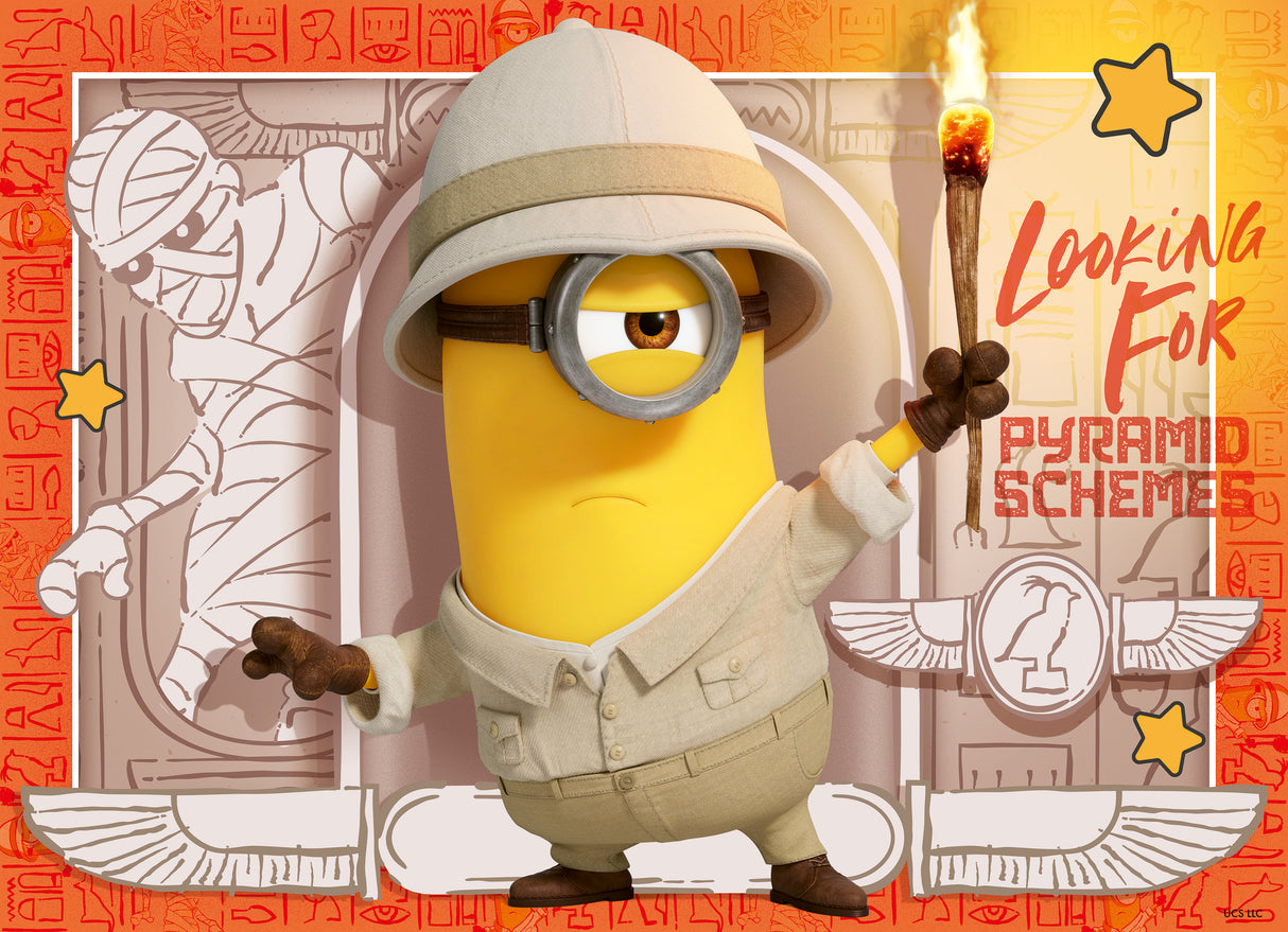Ravensburger Puzzle 4x100 Pieces: Minions & Monsters Movie - Ooops 12004353V