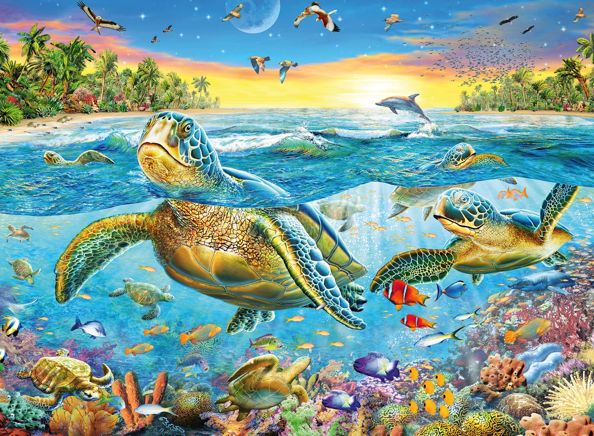 Ravensburger Puzzle 100 pc Swim with Sea Turtles 129423V