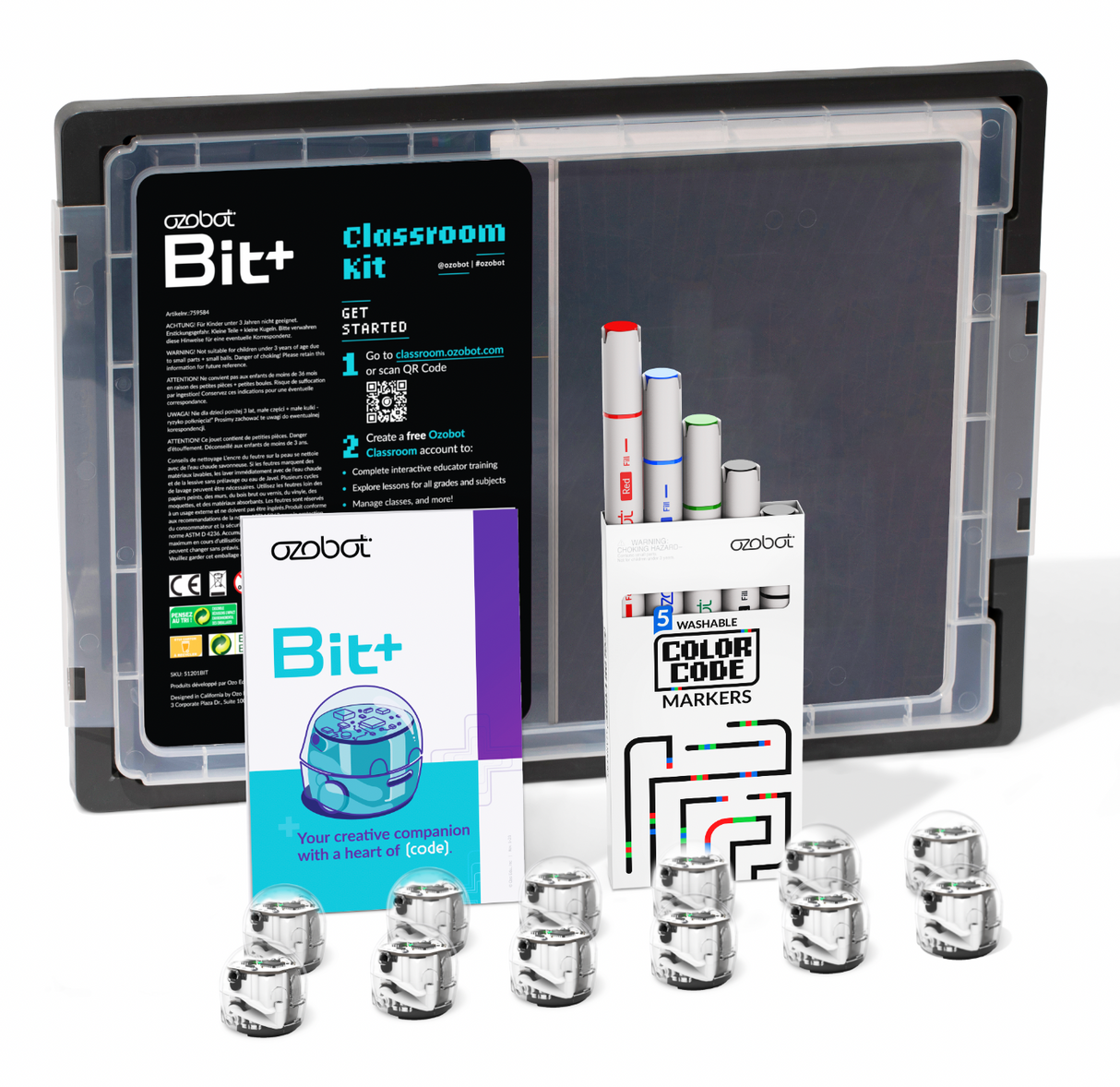 Ozobot Bit+ Classroom Kit 12 Bots OZO-51201BIT