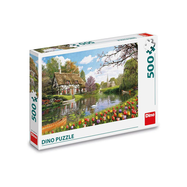 Dino Puzzle 500 pc Cottage by the Water 50275D