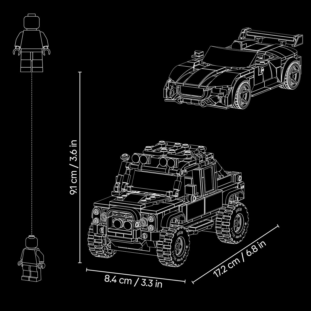 LEGO Speed Champions Jaguar Project 7 & Land Rover Defender 77264L
