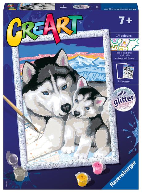 
Ravensburger Paint by Numbers Cute Huskies 202157V