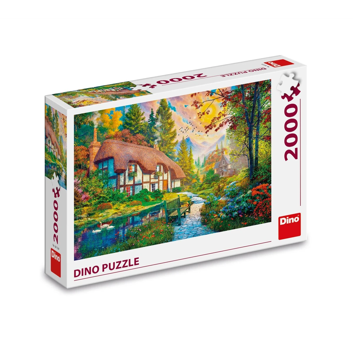 Dino Puzzle 2000 Pieces: House By The River 56135D