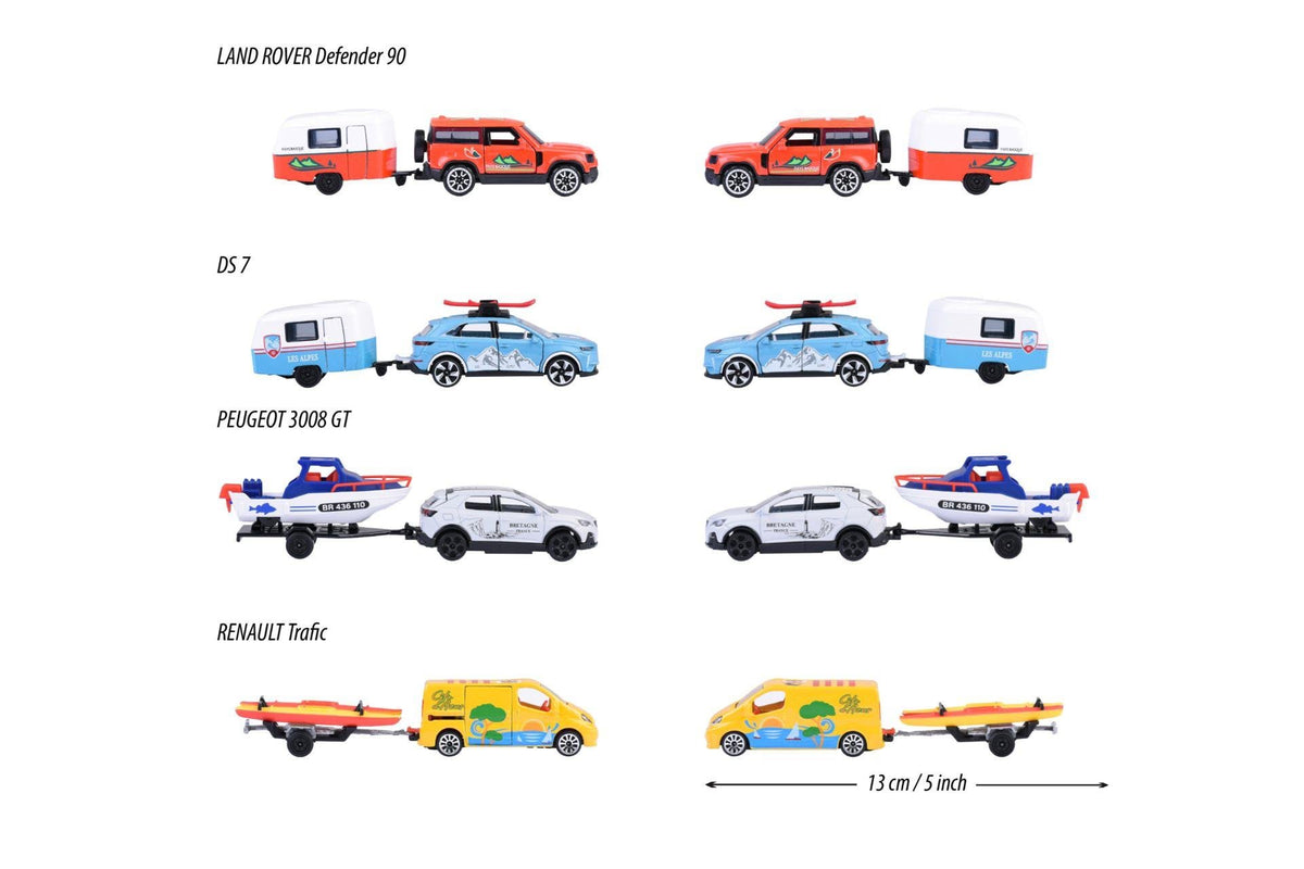 Simba Majorette Cars With Trailer: French Touch - 4 different 212055014B