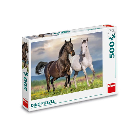 Dino Puzzle 500 pc Horses in Love 50278D
