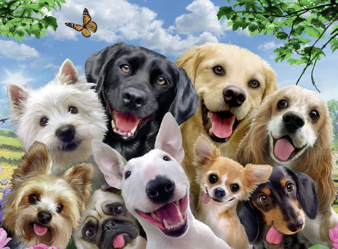 Ravensburger XXL Puzzle 300 pc Delighted Dogs  132287V