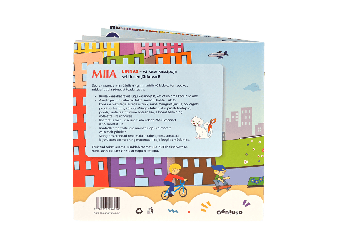 Geniuso MIIA rääkivad raamatud "Talus", "Linnas" ja kandekott 045208G