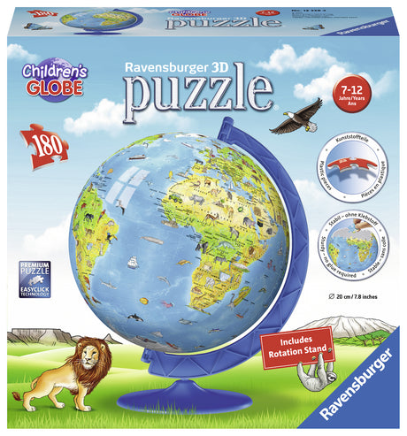 Ravensburger 3D Puzzle Ball 180 pc Children's Globe 123384V