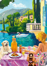 Ravensburger Puzzle 3x100 Pieces: Have Dog, Will Travel  & Easel Set 12002049V