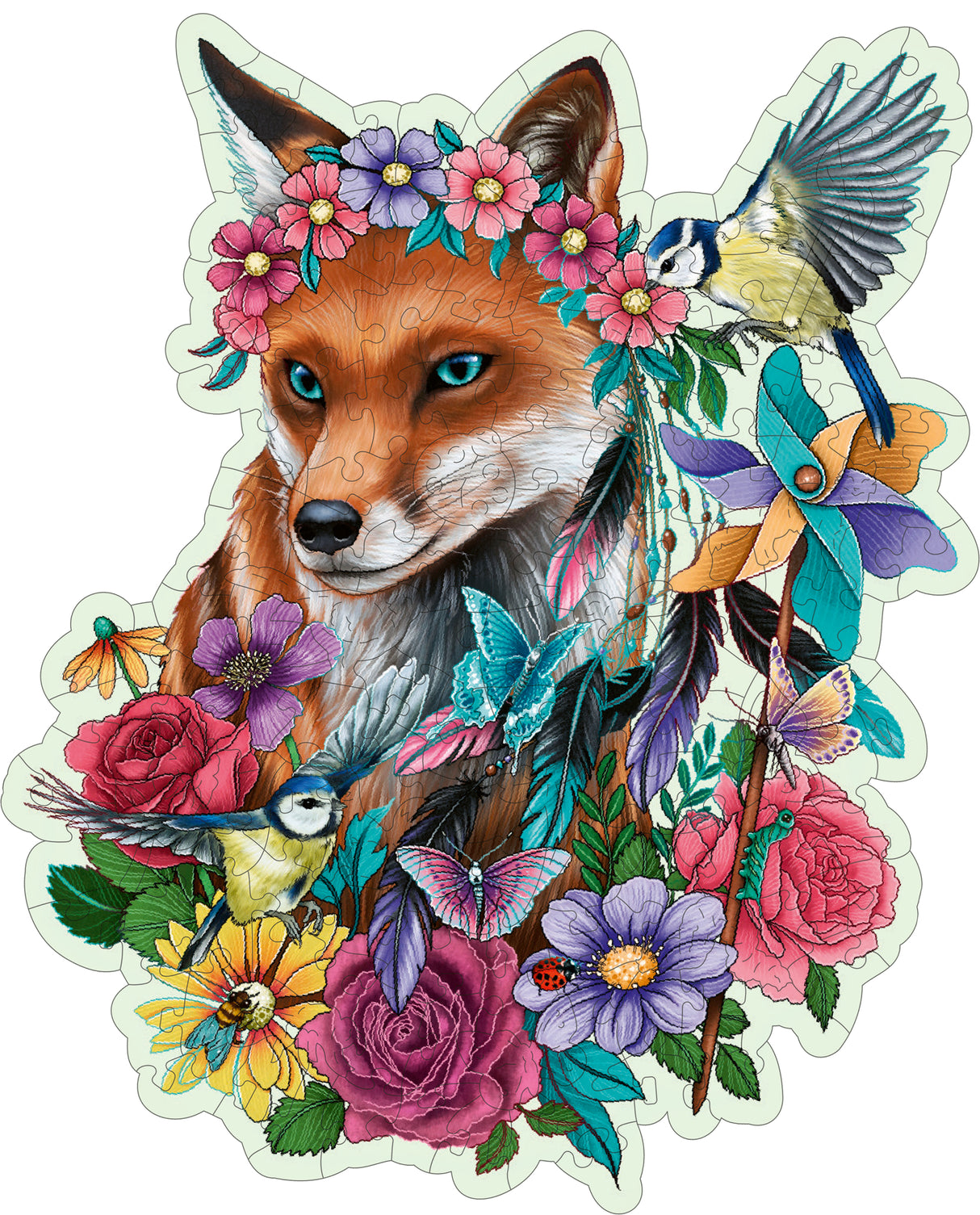 Ravensburger Wooden Puzzle 150 pc Colorful Fox 175123V