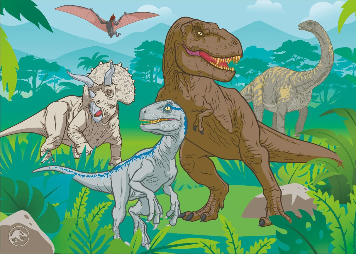 Dino Puzzle 24 pc, The world of dinosaurs 35028D
