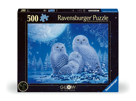 Ravensburger Glow In The Dark Puzzle 500 Pieces: Owls In The Moonlight 12000479V