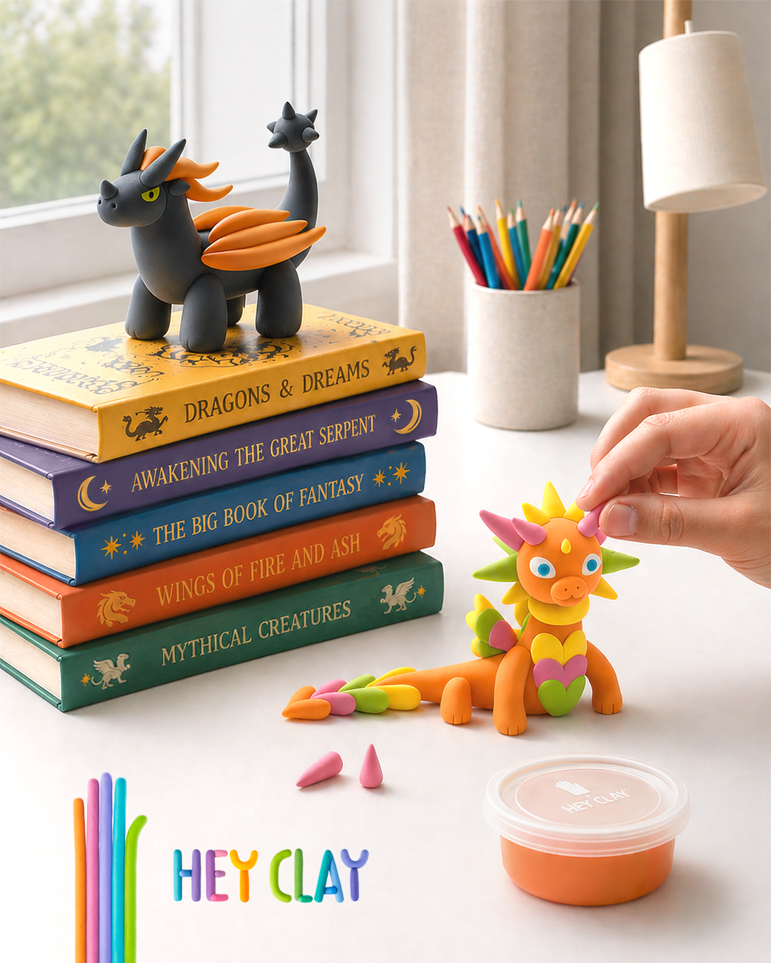 HEY CLAY Modeling Clay 15 Pieces: Dragon Island 15035E
