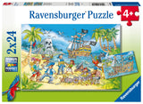 Ravensburger Puzzle 2x24 pc Pirates 050895V