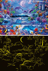Ravensburger Glow In The Dark Puzzle 500 Pieces: Moonlit Magic 12000478V