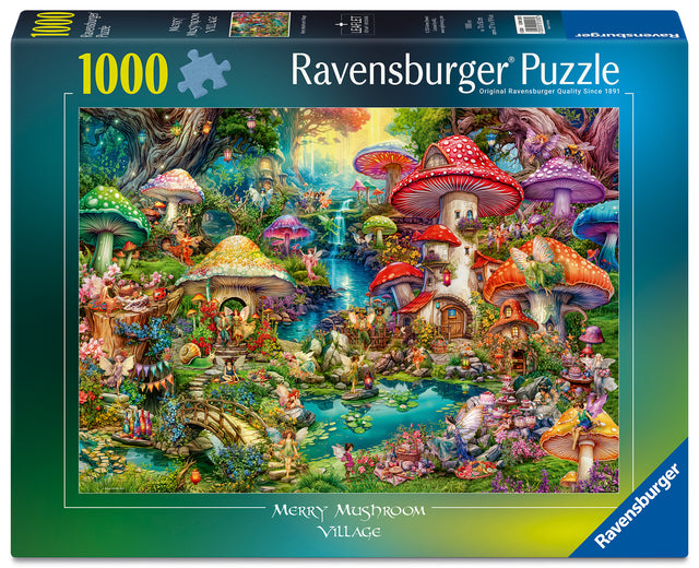 Ravensburger Puzzle 1000 Pieces: Merry Mushroom Village 12001258V