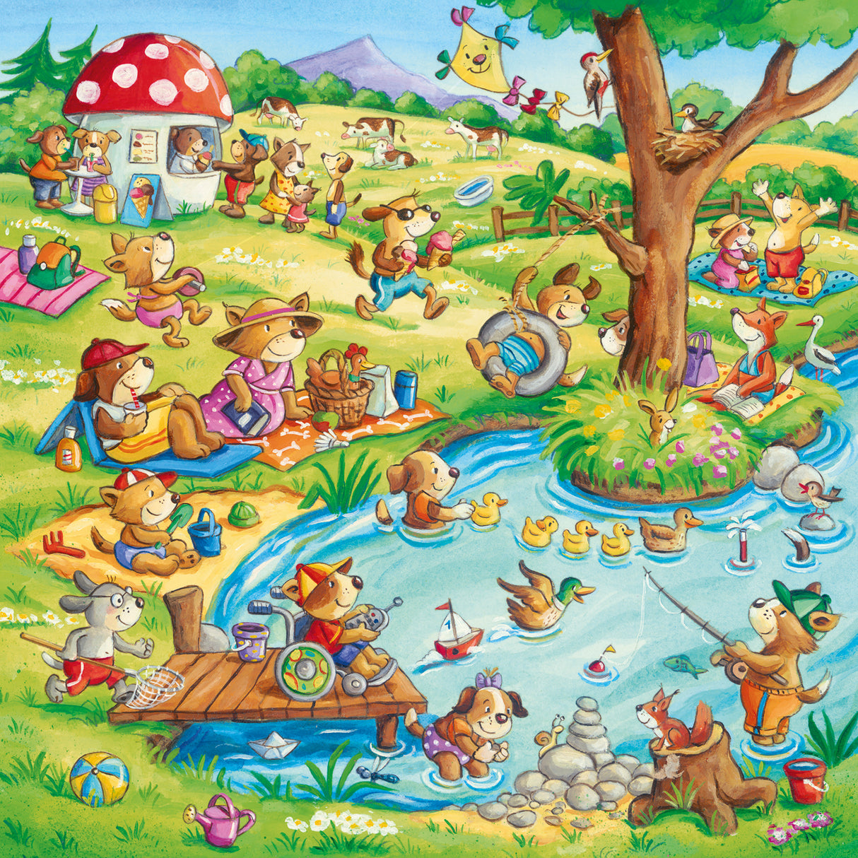 Ravensburger Puzzle 3x49 pc Holidays in the Countryside 052493V