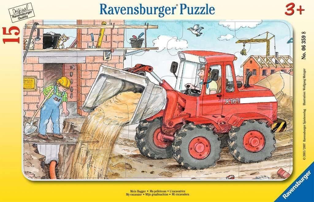 Ravensburger Small Frame Puzzle 15 pc My Excavator 063598V
