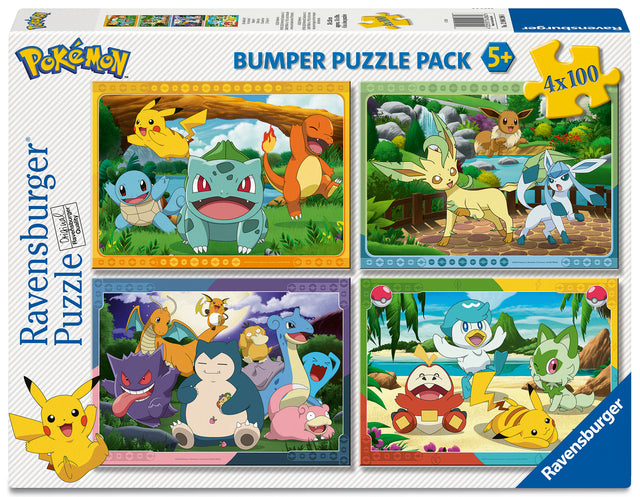 Ravensburger Puzzle 4x100 Pieces: Pokémon Characters 12004286V